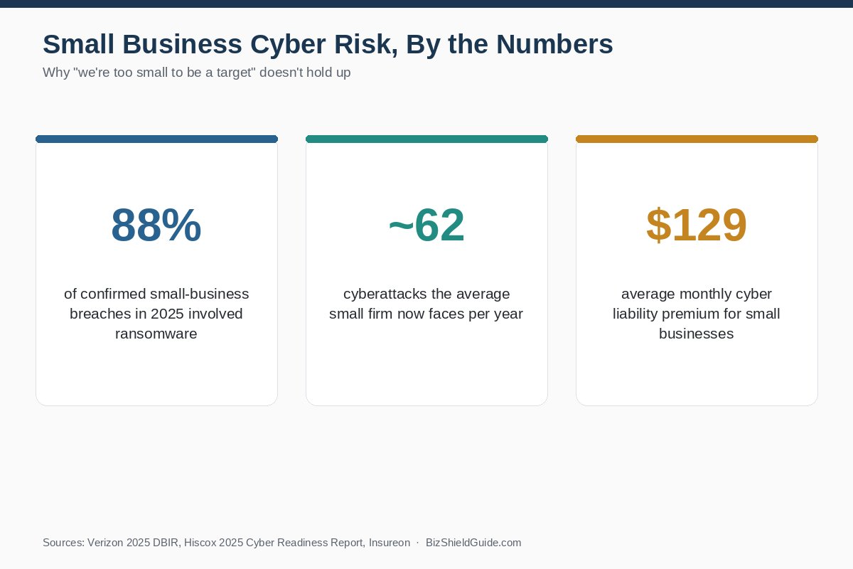 Cyber liability insurance cost and risk statistics for small businesses