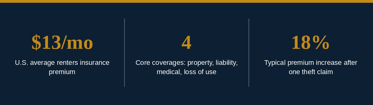 Renters insurance 101 average cost and coverage stats